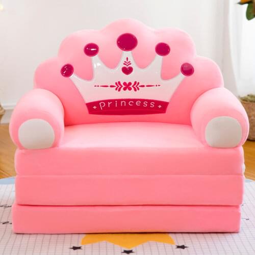 Plush Stuffed Childrens Folding 3 Layer Sofa Kawaii Cute Animal Toddler Sofa To the Kids Birthday Christmas Best Gift