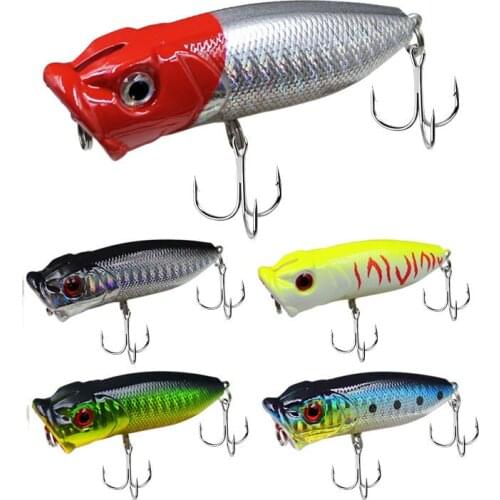 3D Eyes Anti-Corrosion Freshwater High Quality Plastic Fishing Bait 7cm/11.5g Artificial Topwater Popper Fishing Lure Hard Lure