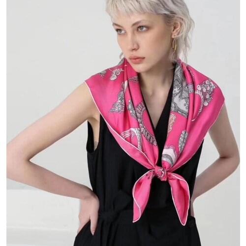 Women 100% Twill Silk Scarf Hijab Head Scarves for Hair Wrapping 35" Ladies Perfect Gifts