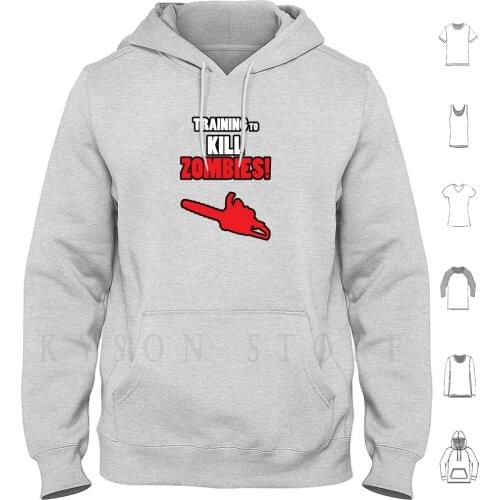 Training To Kill Zombies! Hoodies Long Sleeve Training Gym Alpha Male Health Workout Dbz Z Series