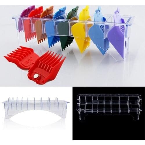 Universal 8/10 Grid Base Hair Clipper Limit Comb Storage Box Caliper Case Guide Hair Styling Comb Organizer Tool Barber