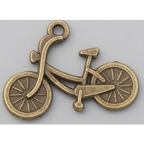 RAINXTAR 20pcs Vintage Alloy Bike Charms With Size 18*26mm AAC563