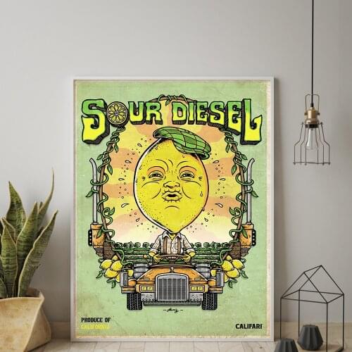 Dorm Vintage Abstract Poster Lemon Man Canvas Painting Picture Mid Century Modern Farm Harvest Prints Home Wall Art Decor
