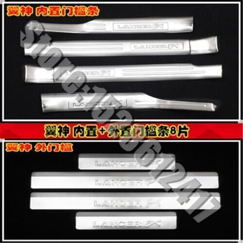 High quality stainless steel Scuff Plate/Door Sill Door Sill for 2010-2019 Mitsubishi Lancer/Lancer X/Lancer Evo Car styling