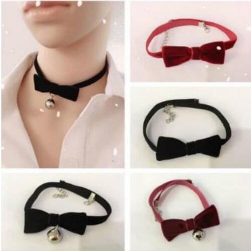 Women Chocker Necklace 2017 Girls Black Bow Velvet Short Necklaces Punk Style Charm Chokers Collar Collier Femme Bijoux Choker