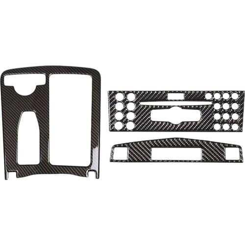1 Pcs Car Abs Central Console Cup Holder Frame Trim & 2 Pcs Center Console Panel Trim,Navigation Panel