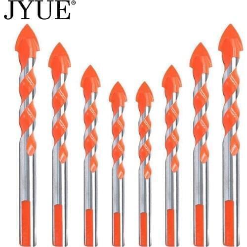 1PCS carbide drill bit for glass, ceramic tile, concrete, metal, etc. drilling .6, 8, 10, 12mm alloy drill bit set