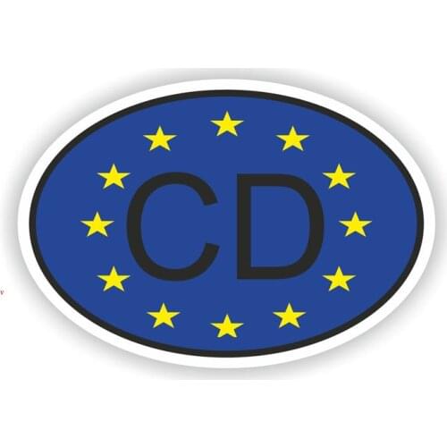 13.7CM*9.2CM Funny Car Styling CD Corps Diplomatic COUNTRY CODE Car Sticker Decal