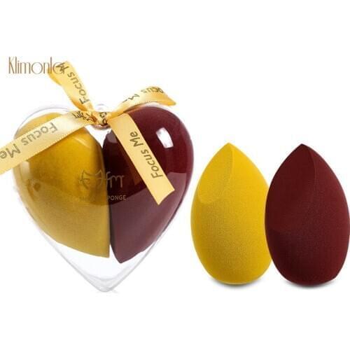 2pcs/box Wet And Dry Makeup Egg Powder Cosmetic Puff Soft Beauty Sponge Foundation Egg Shape BB CC Cream Makeup Sponge Tool
