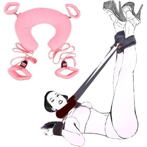 3PCS/SET Soft Saft Polyester U-Shaped Pillow Handcuffs Ankle Bandage Bdsm Fetish Adult Couple Fun Flirting Toys Sex Game Product