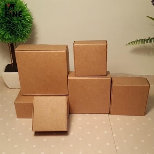30pcs small Kraft Paper Gift Box black Wedding Party Favor Gift Candy Boxes white jewelry Box birthday gift soap Packaging boxes