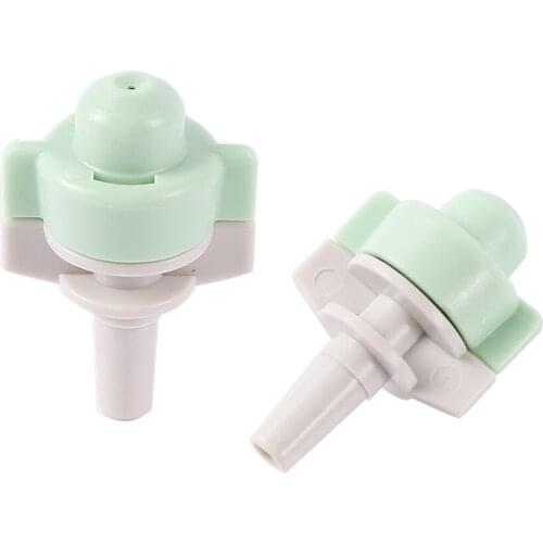 6mm Interface Atomizing Micro Spray Nozzles Single Misting Nozzle Garden Greenhouse Fogger Cooling Humidification Fitting 60 Pcs