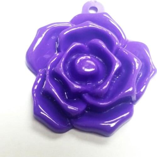 8 pcs VINTAGE Plastic Charms (flower) for Necklace Retro Fashion Jewellery Chain clip Bead Girl Home Room Craft Bracelet Pendant