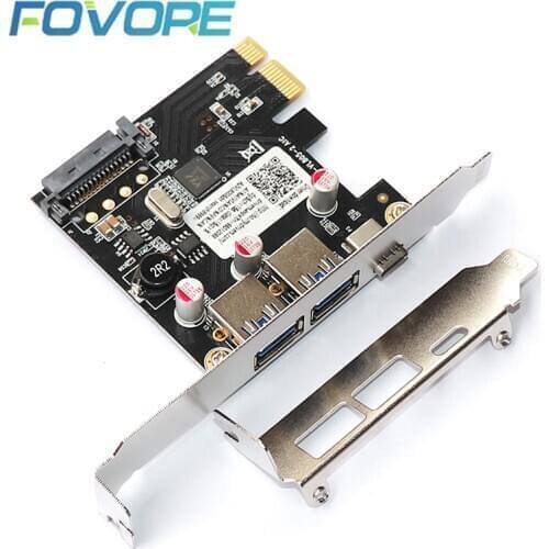 PCI express USB 3.1 Adapter PCI e USB 3 USB3.1 Type-C hub converter USB 3.0 pcie controller PCI-e x1 to USB3 Expansion Card
