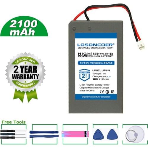 LOSONCOER Battery 2100mAh LIP1472, LIP1859 For Sony PlayStation 3 SIXAXIS, PS3 PlayStation3 Battery
