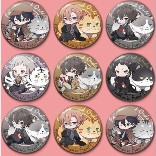 Anime Bungo Stray Dogs Cosplay Badge Atsushi Brooch Pin Dazai Osamu Collection Badge For Backpack Clothes