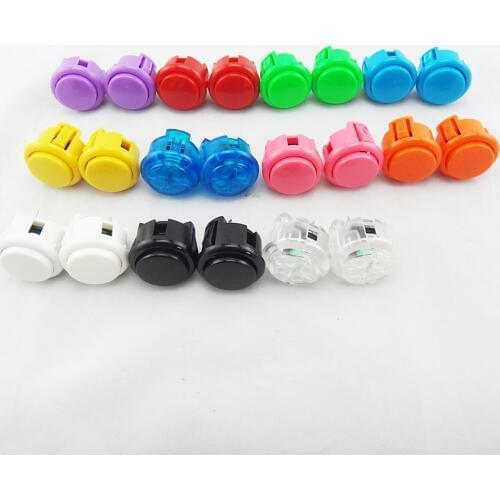 Arcade Push Button Durable 30mm Arcade Button Built-in Micro Switch Perfect Replace Jamma Game Long Switch Multi-color wholesale