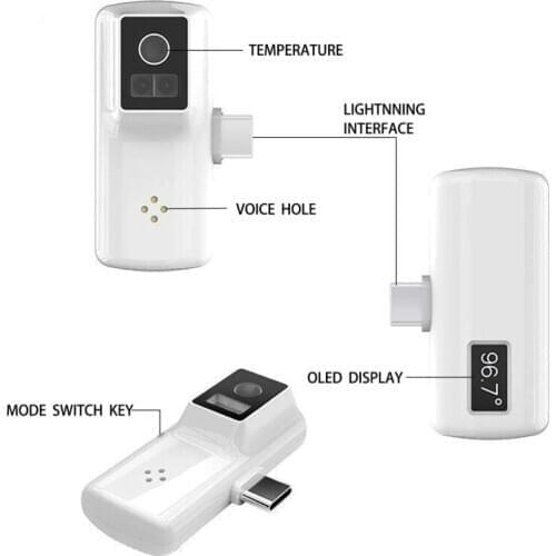 Non-Contact Mobile Phone Thermometer Outdoor Household Type-c Android Body Forehead Temperature IR Infrared Digital Thermometer