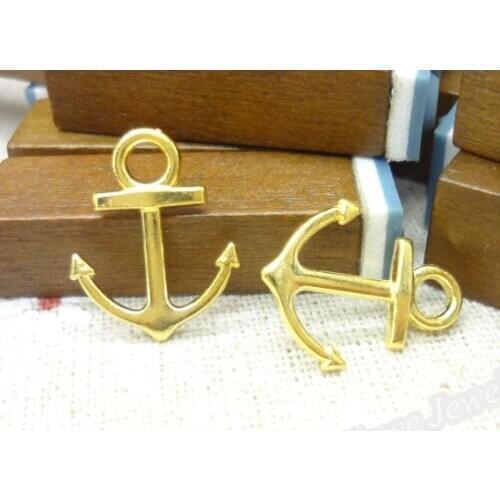 Free Shipping 200pcs Golden Anchor Connector Pendant Charm/Finding,for Bracelet,DIY Jewellry Accessory