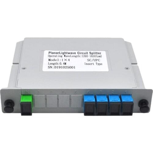 Free shipping High Reliability10pcs/batch SC UPC 1X​​4 FTTH fiber box box optocoupler SC UPC PLC 1X4 fiber splitter box