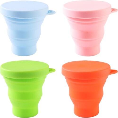 Colorful Silicone Folding Gargle Cup Drinkware Outdoor Camping Telescopic Collapsible Water Teacup Coffee Cups Travel Accessory