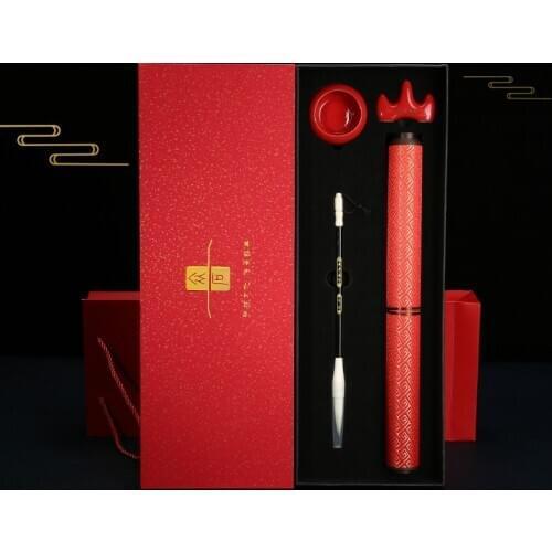 Adult Chinese Water Writing Cloth Axis High Grade Calligraphy Practice No Ink Magic Copybook Set Chinese Scroll with Gift Boxes