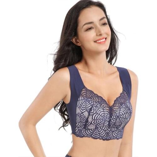 Tank Top Bra Sexy Lace Bralette Crochet Bra Wire Free Lace U Back Underwears Women Plus Size Gathering Brassiere for Sleeping