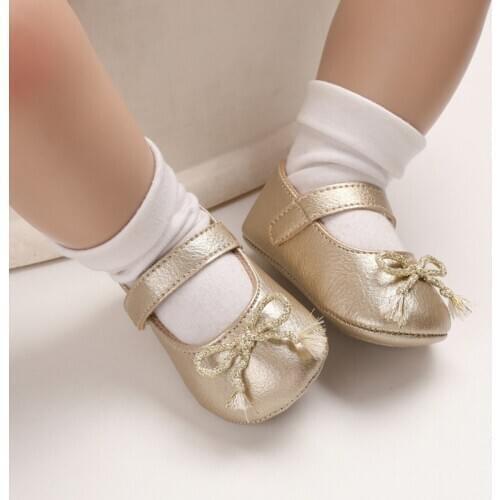 Cute Toddler Girls Boys First Walkers Shoes Princess Shoes Solid Flats Baby Bow-knot Casual Spring Summer shoes0-18M
