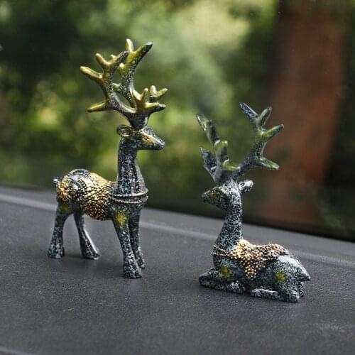 Cute Little Deer Resin Auto Parts Decoration Car Aromatherapy Car Creative Ornaments and Micro Molds