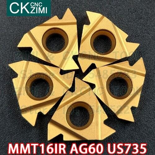 MMT16IR AG60 US735 MMT 16IR AG 60 US735 carbide inserts Internal thread inserts Tools CNC Metal lathe turning tools for steel
