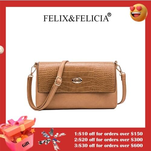 FELIX&FELICIA Fashion Women Shoulder Bag Designer Pu Leather Crossbody Messenger Ladies Purse Bags