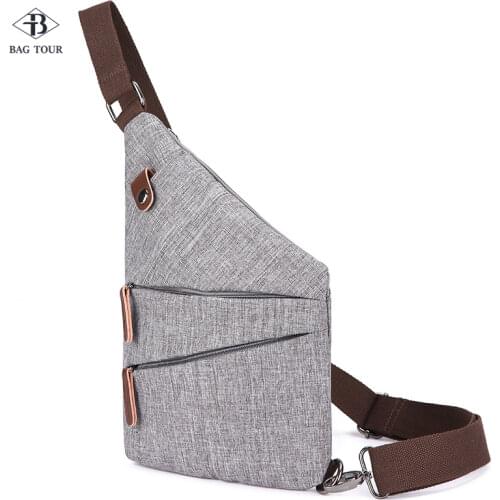 Men Male Boys Chest Bags Pack Fashion Casual Design Colors Messenger Crossbody Pockets Strong Fabric Stylish Multifunction Brief