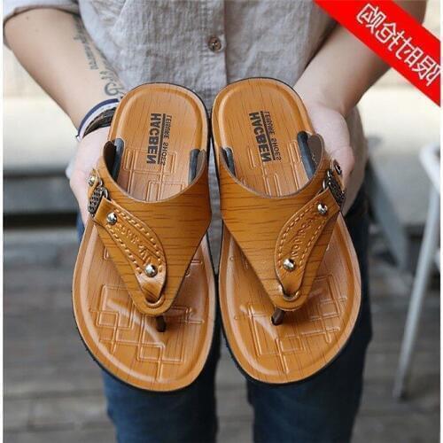 High Quality Mens Casual Slippers Summer Mens Beach Slippers Solid Summer High Quality Outdoors Male Flat Slippers