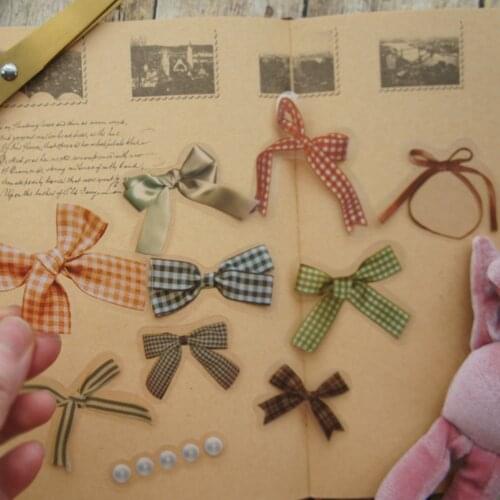 28pcs MIX Size Colorful Ribbon Bow Style PVC Sticker Scrapbooking DIY Gift Packing Label Decoration Tag