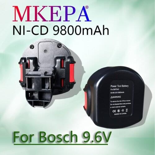 Brand new bat048 9.6V 4800/6800/9800mAh Ni Cd rechargeable battery power tool Bosch PSR 960 bh984 bat048 bat119 battery