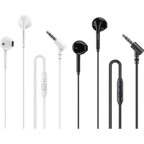 AWEI PC-7 Wired Earbuds 3.5mm Plug Headphones Earphones with Built-in Microphone for PC Tablet Phone 1.2 Meters TPE coat PC-7
