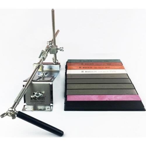 Knife Sharpener Ruixin Pro III All Iron Steel Professional Chef Knife Sharpener Kitchen Sharpening System Fix-angle 4 Whetstone