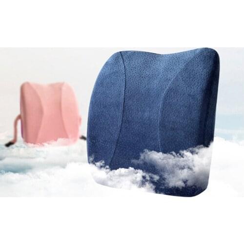 Memory Foam Lumbar Support Pillow Thicken Waist Pillow With Elastic Band Pain Relief Back Massage Cushions For Car Chair Office