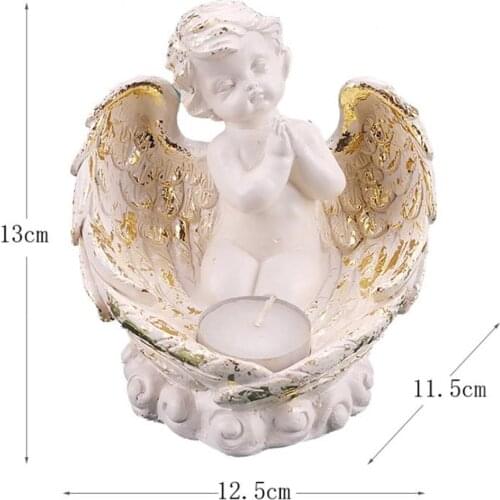 Hot Desktop Decor Angel Shaped Resin Statue Ornament Decorative Artware For Living Room Bedroom