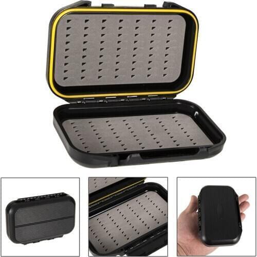 Fly Fishing Lure Bait Trout Flies Storage Box Case Container Double Sided Waterproof Fish Lure Bait Line Hooks Holder Tools