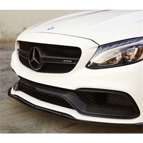 Sexy2021 Fit For Cool W205 Benz C63s Amg Coupe Refitting Small Surrounding Carbon Fiber Bar Middle Front Lip Spoiler