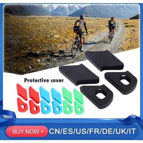 Mountain Bike Silicone Crank Protective Case Non-slip Bicycle Universal Sprocket Crank Protective Cap Shock-proof Sleeve Twill