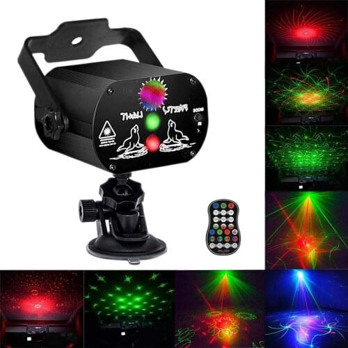 Mini LED Laser Projector Light Portable 60 Pattern Starry Sky RGB Disco Ball Party Lights for Home Birthday Wedding Party
