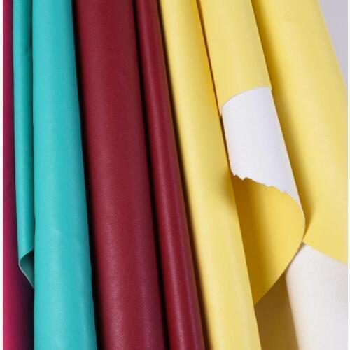 Thin Pu Faux Leatherette Fabric Soft Sheep Synthetic Leather Cloth For Sewing Vinyl Clothes Sofa Car Seat Shoe Polipiel