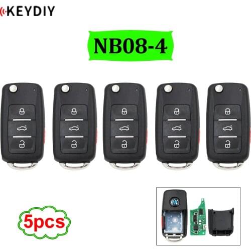 5PCS/LOT Universal Remote Key NB-Series 4 button NB08 NB08-4 for KD900 KD900+ URG200 KD-X2 (All Functions Chips in One Key