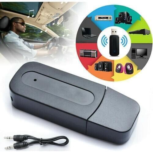 3.5mm Aux to USB Wireless Bluetooth Audio Stereo Home Car Music Receiver Adapter
