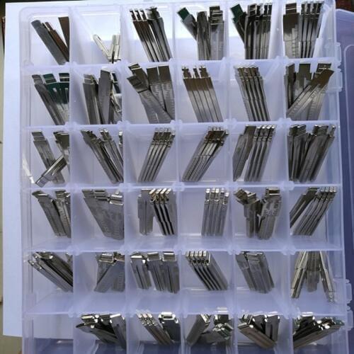 35Types 175PCS Engraved Line Key Scale Shearing Teeth Blank Car Key Blade for KD VVDI XHorse
