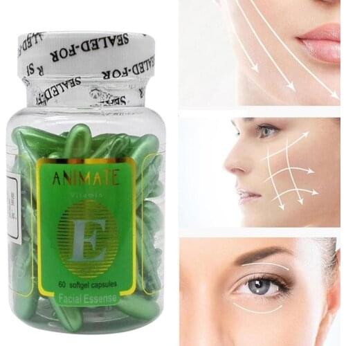 60pcs/box VE Serum Capsules Moisturizing Essence Brightening Skin Tone Whitening Cream Anti-wrinkle Anti-aging Face Care