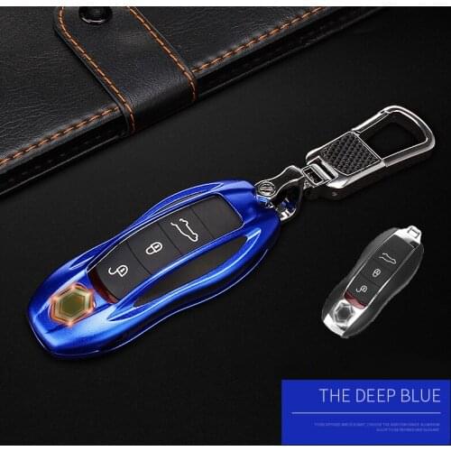 Car Key Case for Porsche Cayenne Macan Palamela Metal Aluminum Alloy Car Remote Control Key Protection Cover Buckle Accessories