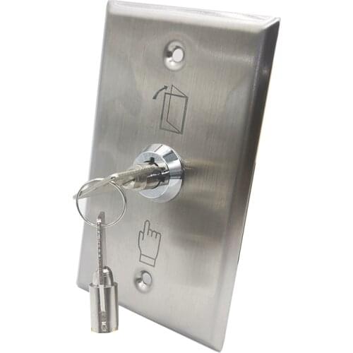 Long Type NO NC COM Stainless Steel Emergency Key Door Lock Release Exit Button S70K